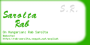 sarolta rab business card